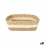 Boîte de rangement Privilege osier Carré 27 x 27 x 9 cm (8 Unités)