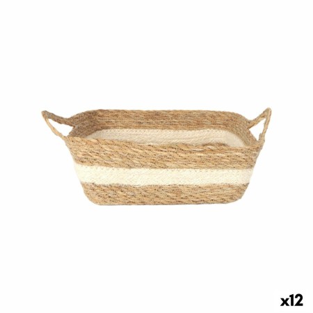 Boîte de rangement Privilege osier 22 x 22 x 8 cm (12 Unités)