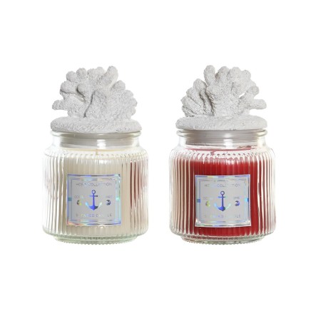 Bougie Parfumée DKD Home Decor Corail méditerranéen 430 g (2 Unités)