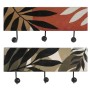 Perchero de Pared DKD Home Decor Multicolor Hierro Madera de mango Tropical Hoja de planta Lacado 38 x 5 x 18 cm (2 Unidades)