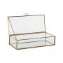 Boîte à bijoux Home ESPRIT Doré Métal Verre 23 X 10 X 5,5 cm