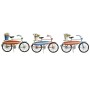 Figurine Décorative Home ESPRIT Bleu Vert Orange 31 x 8,5 x 19 cm (3 Unités)