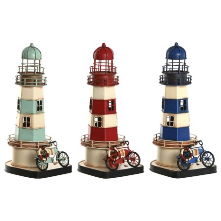 Figurine Décorative Home ESPRIT Bleu Rouge Crème Bleu ciel 13 x 13 x 32 cm (3 Unités)