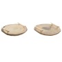Centre de Table Home ESPRIT Marron Doré 30 x 30 x 4 cm (2 Unités)