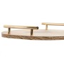 Centro de Mesa Home ESPRIT Marrón Dorado 30 x 30 x 4 cm (2 Unidades)