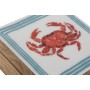 Boîte à bijoux Home ESPRIT Multicouleur Bois de manguier 17,5 x 17,5 x 8 cm (2 Unités)
