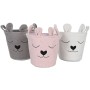Cesta Home ESPRIT Marrón Beige Rosa (3 Unidades)