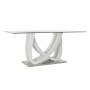 Table de Salle à Manger DKD Home Decor Verre Argenté Transparent Blanc Bois MDF (180 x 90 x 76 cm)