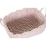 Juego de Cestas Home ESPRIT Beige Gris Rosa Cuerda (3 Piezas) (3 Unidades)