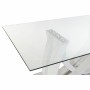 Table de Salle à Manger DKD Home Decor Verre Argenté Transparent Blanc Bois MDF (180 x 90 x 76 cm)