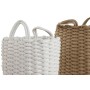 Juego de Cestas Home ESPRIT Blanco Beige Cuerda (2 Piezas) (2 Unidades)