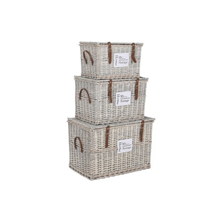 Juego de Baúles Home ESPRIT Natural Mimbre 67 x 45 x 46 cm