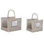 Soporte para Leña Home ESPRIT Natural Mimbre 47 x 35 x 54 cm
