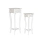 Juego de 2 mesas Home ESPRIT Blanco 30 x 30 x 76,5 cm