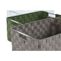 Juego de Cestas Home ESPRIT Verde Gris Crema Metal Polipropileno (3 Unidades)