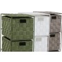 Cajonera Home ESPRIT Verde Gris Crema 24 x 18 x 68 cm (3 Unidades)