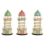 Figura Decorativa Home ESPRIT Azul Verde Rosa 13 x 13 x 27,5 cm (3 Unidades)