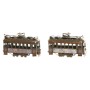 Figura Decorativa Home ESPRIT Dorado Plateado Tren Vintage 20 x 7 x 12 cm