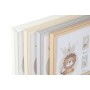 Marco de Fotos Home ESPRIT Cristal Madera MDF 56,5 x 2 x 27,5 cm (4 Unidades)