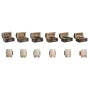 Support Home ESPRIT Bois de manguier Mandala Indien 9,5 x 5,5 x 6 cm Encens (6 Unités) (10 Unités)