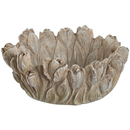 Centro de Mesa Home ESPRIT Gris Shabby Chic Acabado envejecido 23 x 23 x 10 cm