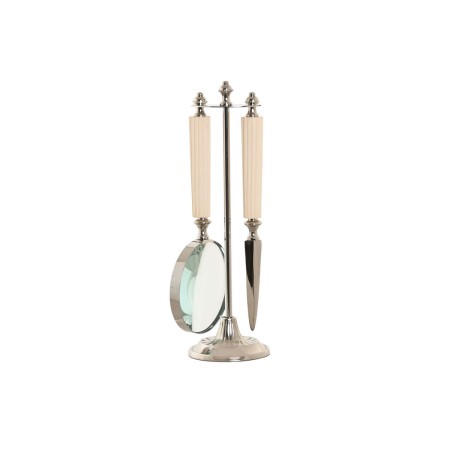 Loupe Home ESPRIT Verre Acier Os 8 x 8 x 30 cm