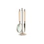 Lupa Home ESPRIT Cristal Acero Hueso 8 x 8 x 30 cm