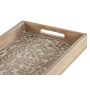 Jeux de plateaux Home ESPRIT Blanc Naturel Indien 44 x 29 x 5 cm (2 Unités)