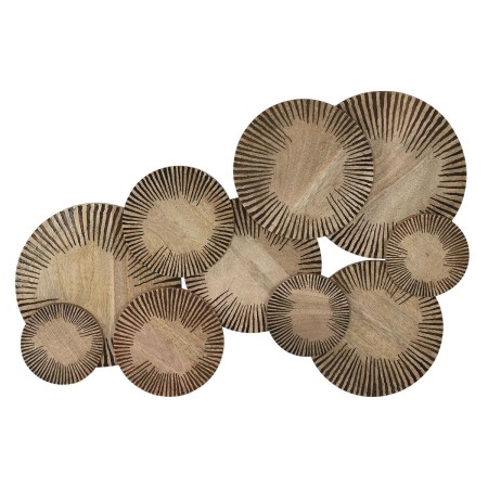 Decoración de Pared Home ESPRIT Natural Moderno Círculos 84 X 4,5 X 56 CM