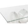 Table DKD Home Decor Verre Transparent Blanc Bois MDF (110 x 60 x 45 cm)