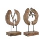 Figurine Décorative Home ESPRIT Marron Argenté Naturel 19 x 9 x 28 cm (2 Unités)