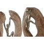 Figura Decorativa Home ESPRIT Marrón Plateado Natural 19 x 9 x 28 cm (2 Unidades)
