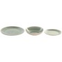 Assiettes Home ESPRIT Blanc Vert Grès 18 Pièces