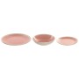 Assiettes Home ESPRIT Blanc Rose Grès 18 Pièces