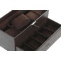 Caja-Joyero Home ESPRIT Marrón Poliuretano Cristal Madera MDF 27,5 x 11 x 15 cm