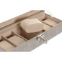 Caja-Joyero Home ESPRIT Gris Gris oscuro Poliuretano Madera MDF 30 x 10 x 8 cm