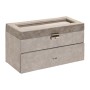 Boîte à bijoux Home ESPRIT Gris Polyuréthane Verre Bois MDF 27,5 x 11 x 15 cm