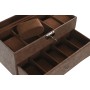 Caja-Joyero Home ESPRIT Marrón Poliuretano Cristal Madera MDF 27,5 X 11 X 15,5 CM