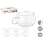 Taza Vivalto OCT-DG23213L Transparente 280 ml (6 Unidades)