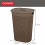 Cesto para la Ropa Curver Marrón Plástico 55 L 44 x 61 x 35 cm (8 Unidades)