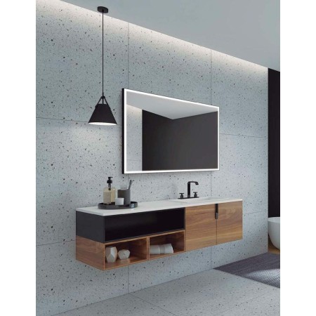 Miroir de salle de bains avec lumière LED Ledimex SUIZ010-70NG 70 x 80 cm