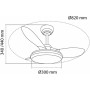 Ventilador de Techo CristalRecord STEL EVO MINI RGB RETRAC Transparente