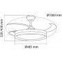 Ventilador de Techo CristalRecord EVO RETRAC Transparente 72 W