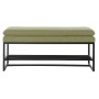 Banc de Pied de Lit DKD Home Decor Noir Vert Polyester Fer (80 x 36 x 35 cm)