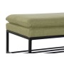 Banc de Pied de Lit DKD Home Decor Noir Vert Polyester Fer (80 x 36 x 35 cm)