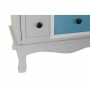 Caisson à Tiroirs DKD Home Decor Rayures Rouge Bois MDF Blanc Jaune Bleu ciel Moderne (115 x 37 x 92 cm)