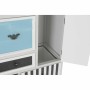 Caisson à Tiroirs DKD Home Decor Rayures Rouge Bois MDF Blanc Jaune Bleu ciel Moderne (115 x 37 x 92 cm)