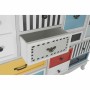 Caisson à Tiroirs DKD Home Decor Rayures Rouge Bois MDF Blanc Jaune Bleu ciel Moderne (115 x 37 x 92 cm)