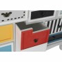 Caisson à Tiroirs DKD Home Decor Rayures Rouge Bois MDF Blanc Jaune Bleu ciel Moderne (115 x 37 x 92 cm)