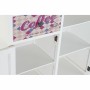 Caisson à Tiroirs DKD Home Decor Verre Naturel Bois MDF Blanc Multicouleur Vintage (79,5 x 35 x 136 cm)